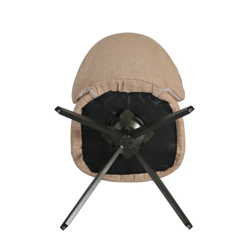 Chaise repas tissu camel