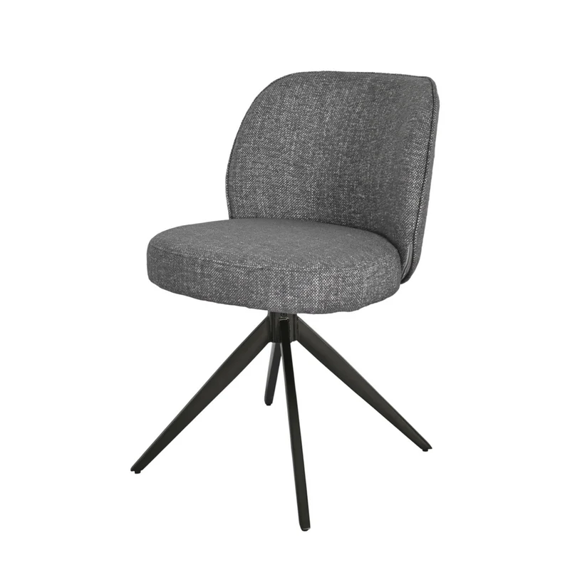 Chaise repas tissu gris