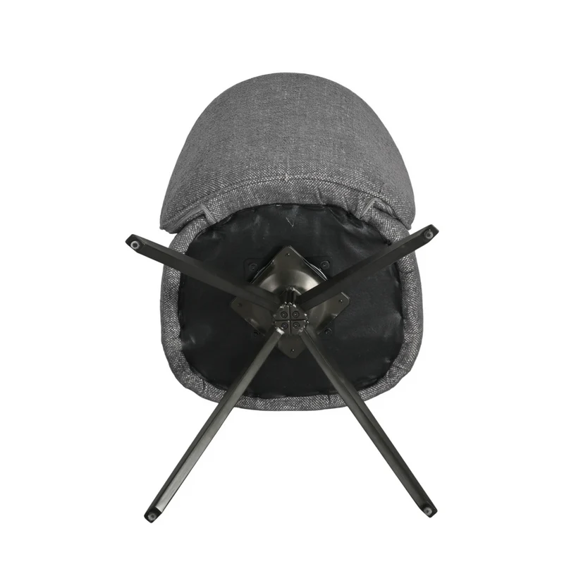 Chaise repas tissu gris