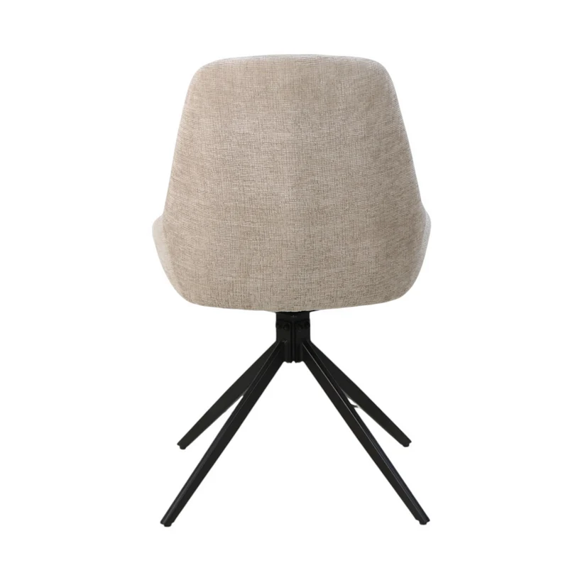 Chaise repas en tissu beige