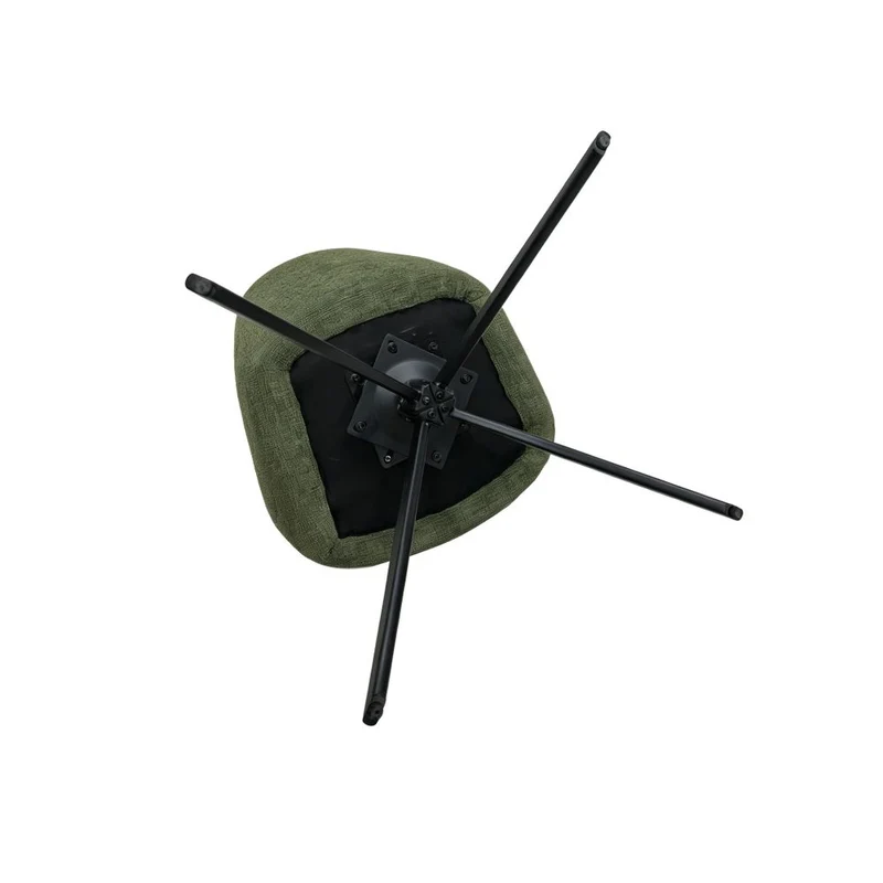 Chaise repas en tissu vert clair