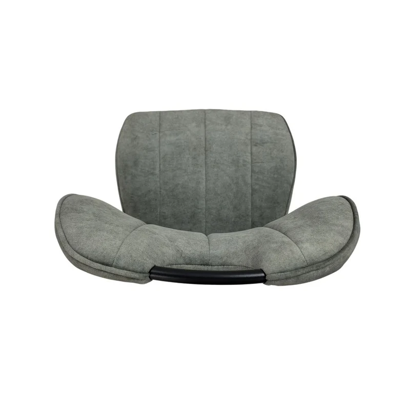 Chaise repas en tissu vert amande