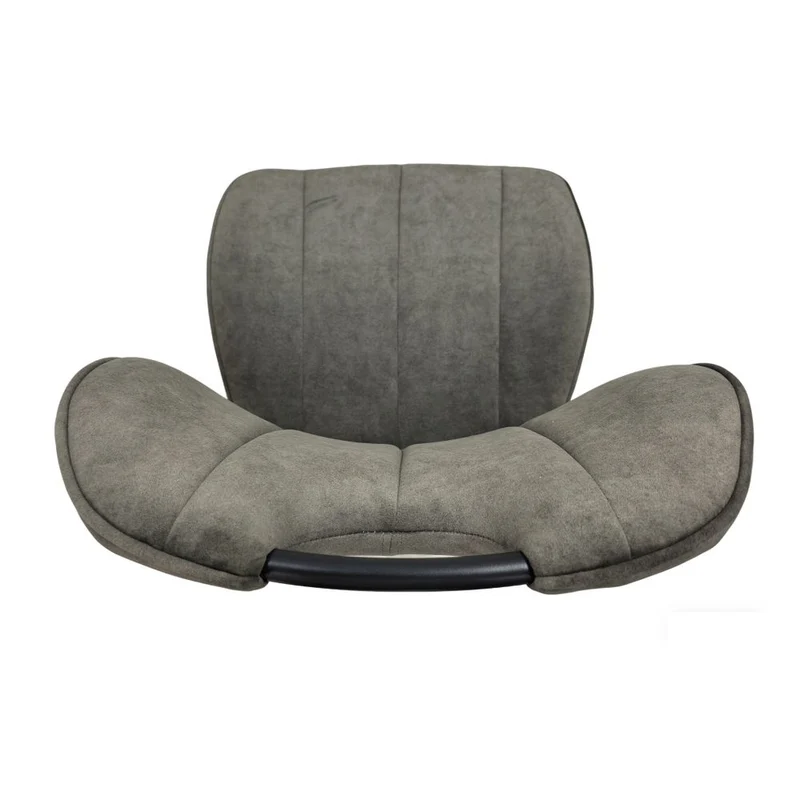 Chaise repas en tissu gris