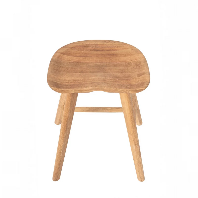 Tabouret bas 47 cm chêne massif clair