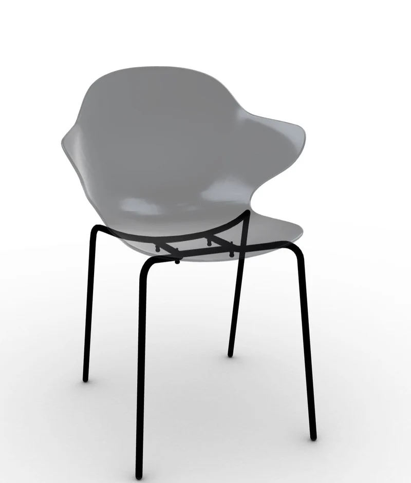 Chaise Calligaris - Saint Topez (Pieds en métal) CS1845