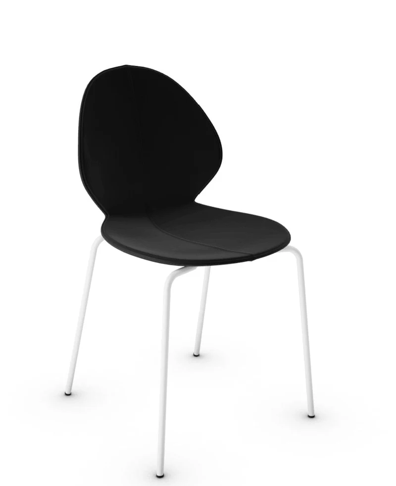 Chaise Calligaris - Basil (Blanc, Pieds en métal) CS1359
