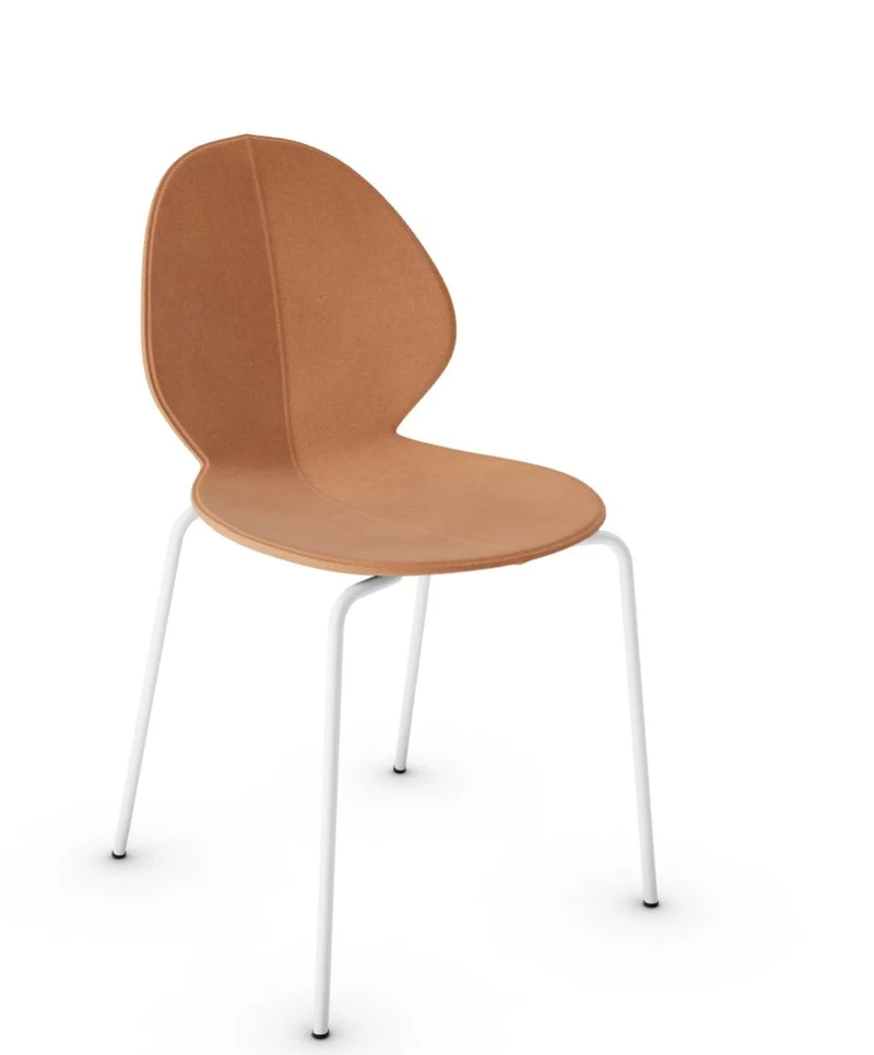 Chaise Calligaris - Basil (Blanc, Pieds en métal) CS1359