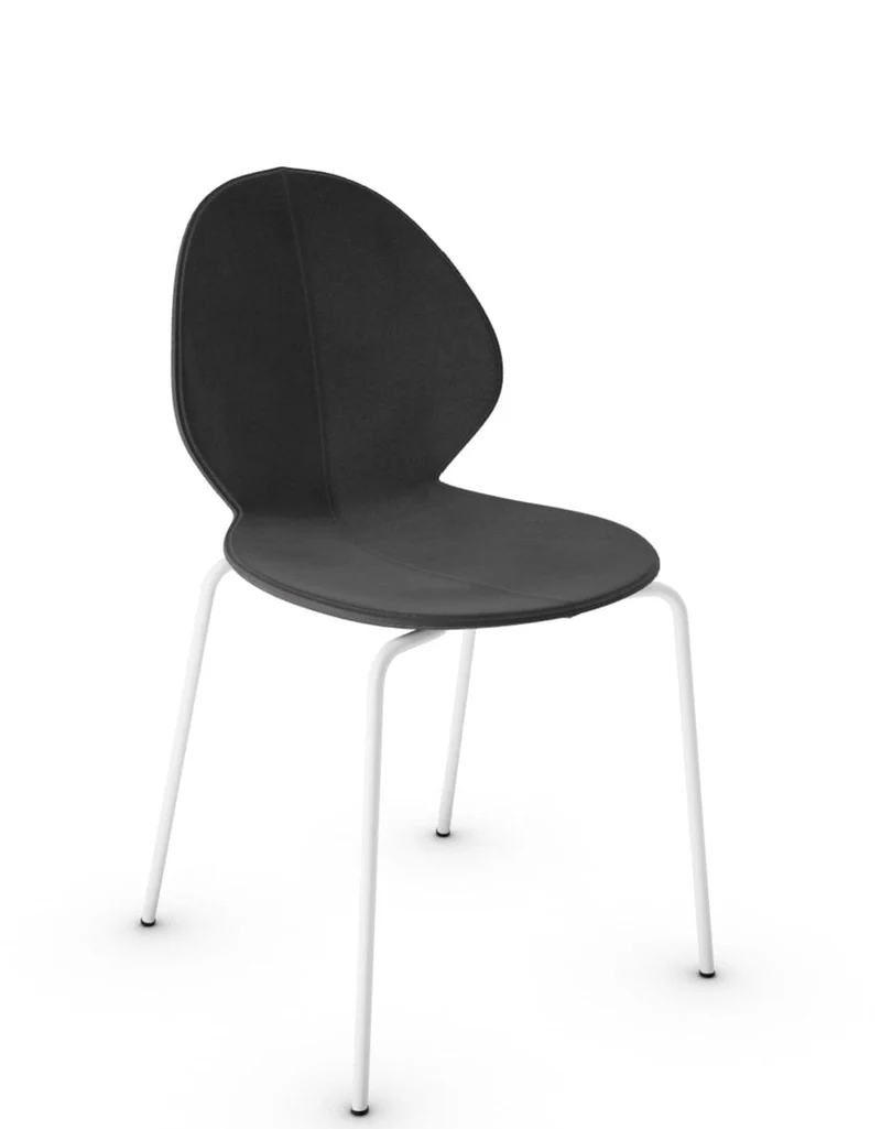 Chaise Calligaris - Basil (Blanc, Pieds en métal) CS1359