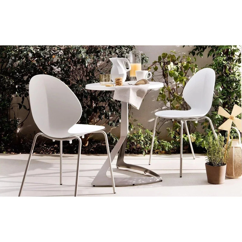 Chaise Calligaris - Basil (Grège, Pieds en métal) CS1359