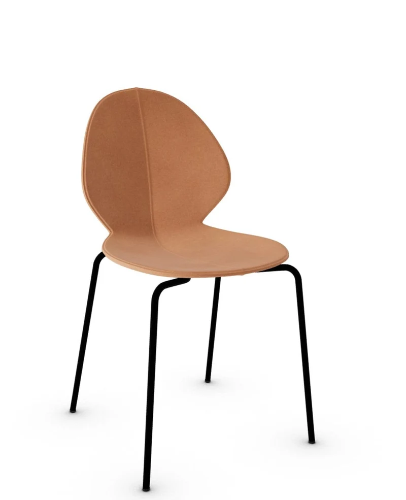Chaise Calligaris - Basil (Noir Opaque, Pieds en métal) CS1359