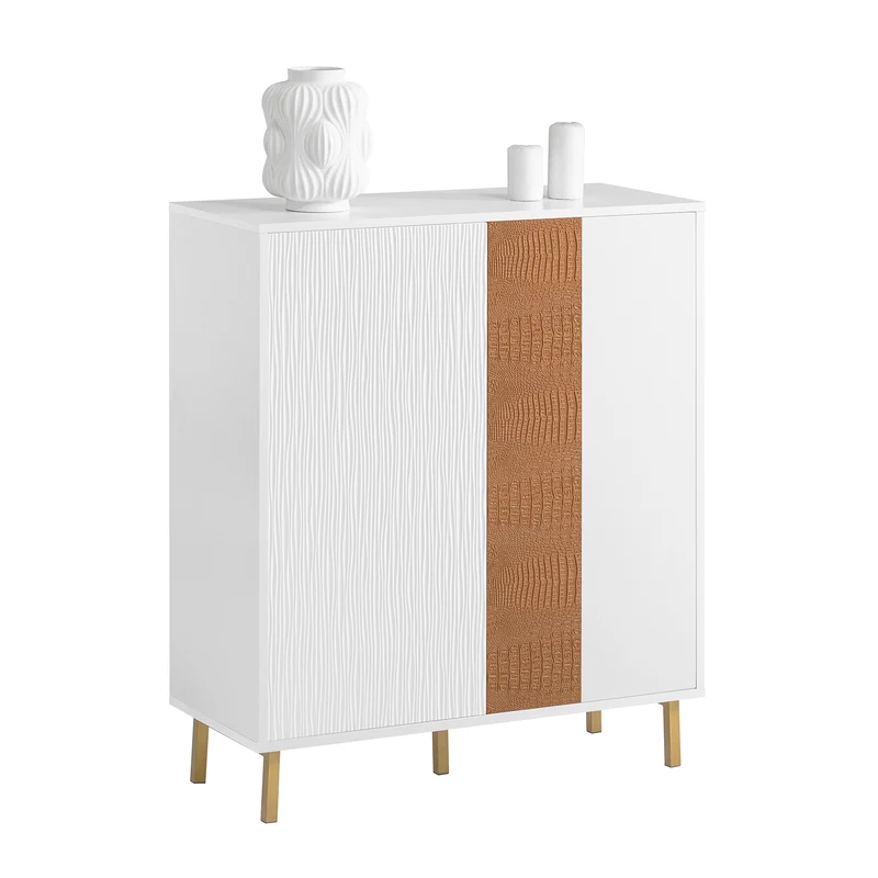 SoBuy FSB70-W Buffet Placard Armoire Multi-rangements Double Portes sur Pied