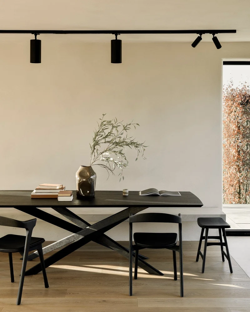 Table rectangulaire Ethnicraft - Mikado chêne noir