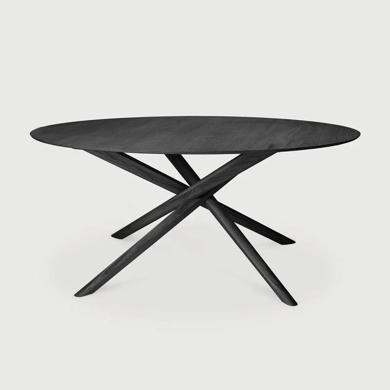 Table ronde Ethnicraft - Mikado chêne noir