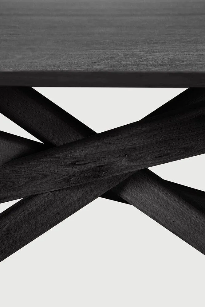 Table ovale Ethnicraft - Mikado chêne noir