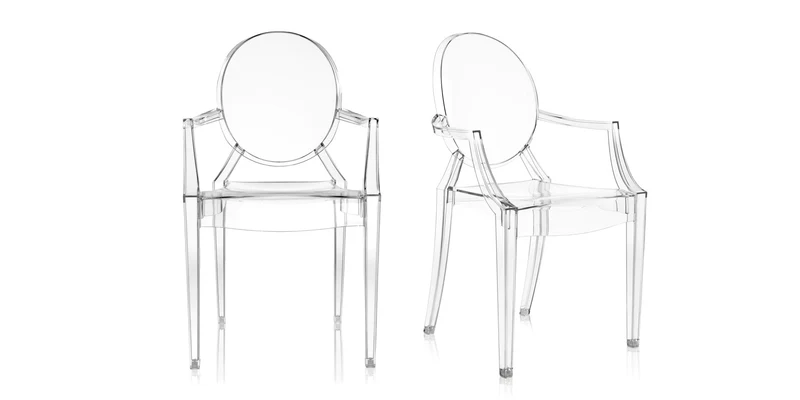 SET 2 Louis Ghost Petit Fauteuil by Kartell