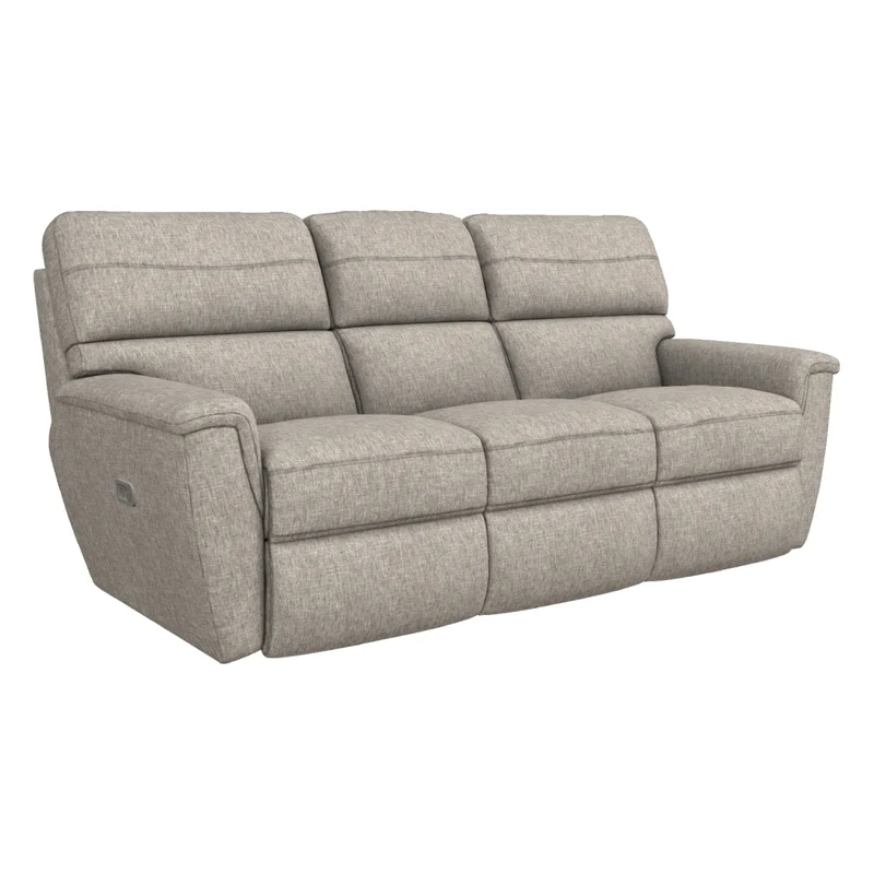 Sofa inclinable motorisé en tissu beige avec télécommandes sans fil - Ava Motion