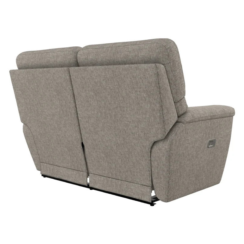 Causeuse inclinable motorisée en tissu beige avec télécommandes sans fil - Ava Motion