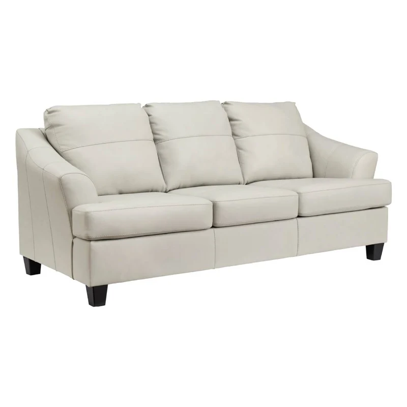 Sofa en cuir blanc coconut - Genoa