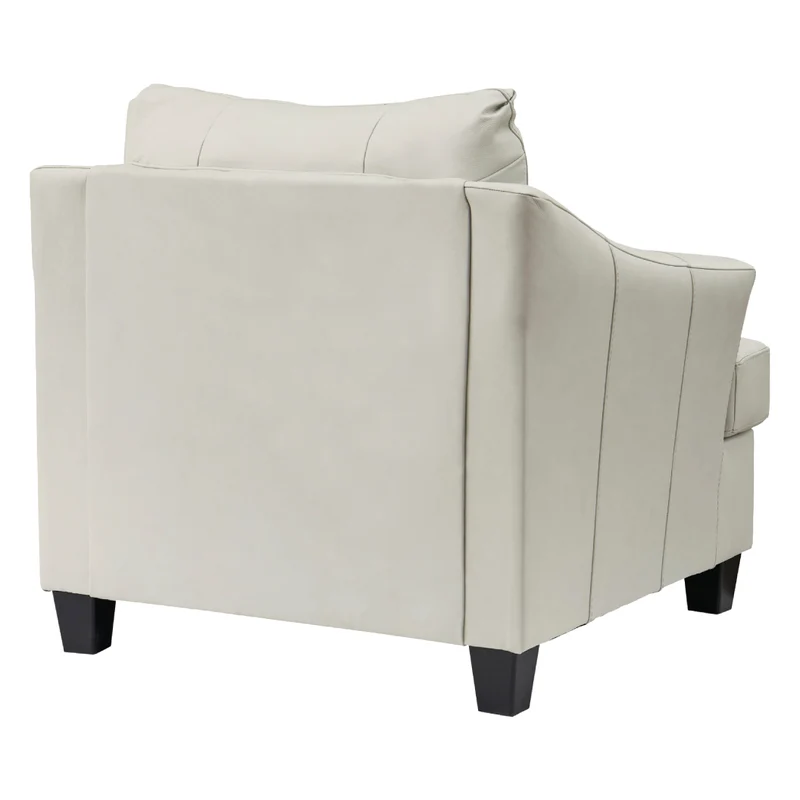 Fauteuil en cuir blanc coconut - Genoa