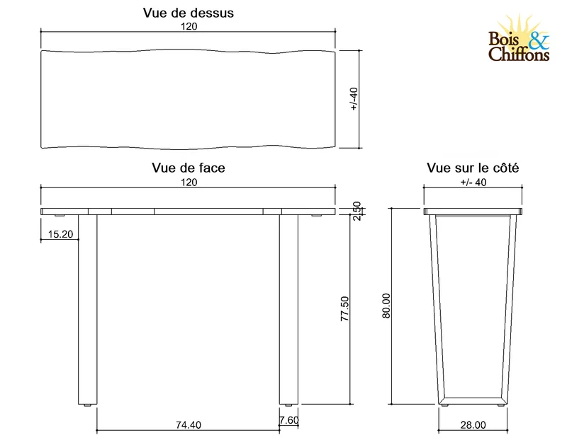 Console en bois | Acacia Forest