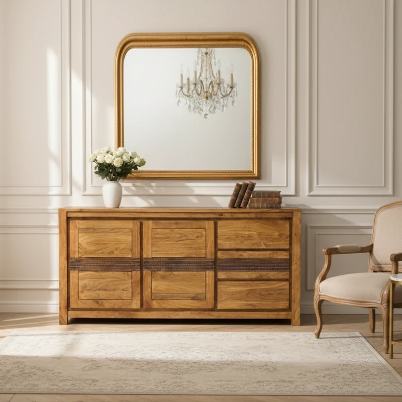 Buffet 2 portes 3 tiroirs | Acacia Tatoo