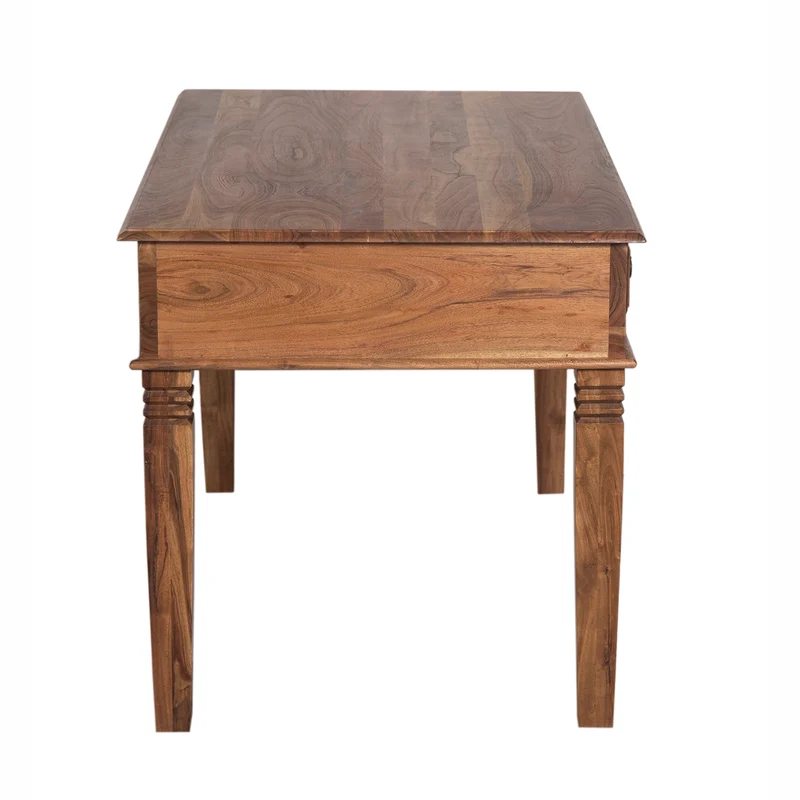 Bureau 2 tiroirs en bois massif acacia - Tyria