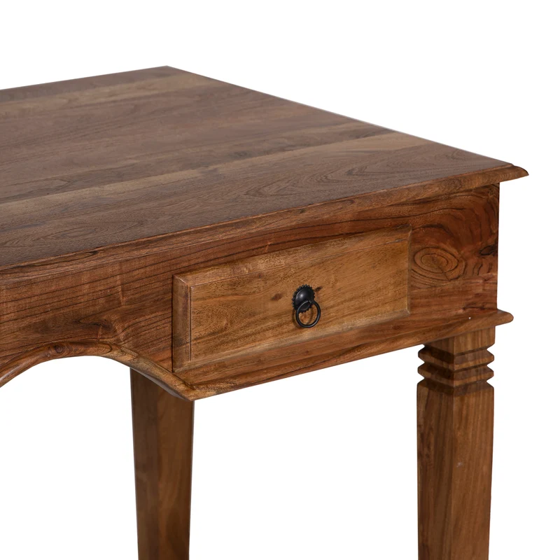 Bureau 2 tiroirs en bois massif acacia - Tyria