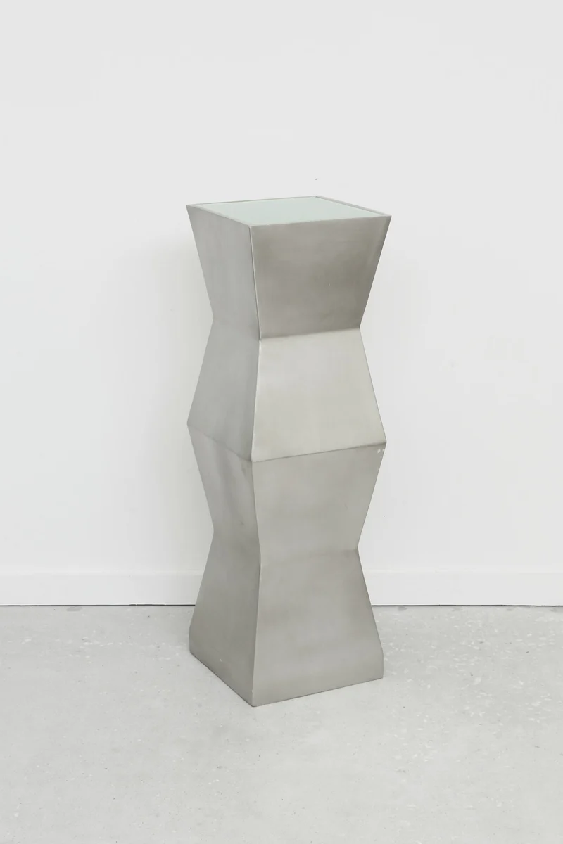 Vintage Postmodern Geometric Pedestal Ceramic Floor Lamp