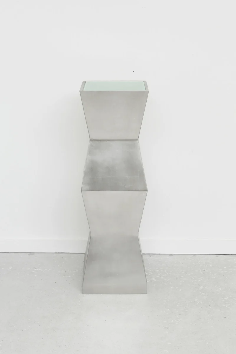 Vintage Postmodern Geometric Pedestal Ceramic Floor Lamp
