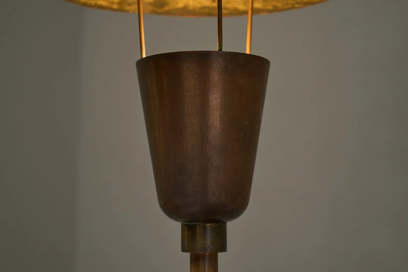 Vintage Mid-Century Unique Floor Lamp in Patinated Copper 1960s