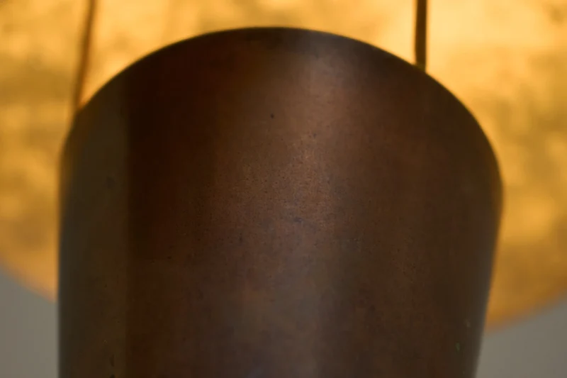 Vintage Mid-Century Unique Floor Lamp in Patinated Copper 1960s