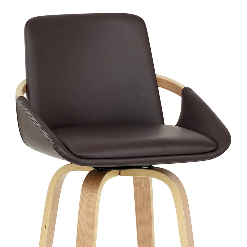 Tabouret de Bar Faux Cuir - Ohio Marron