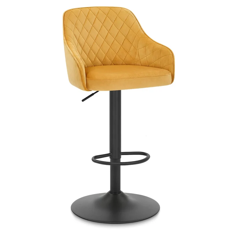 Tabouret Velours - Perth Jaune