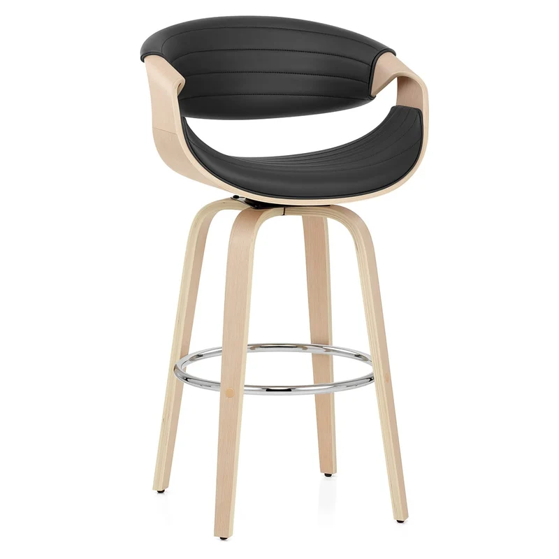Tabouret de Bar Faux Cuir - Jefferson Noir