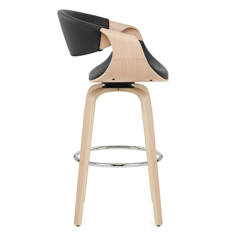 Tabouret de Bar Faux Cuir - Jefferson Noir