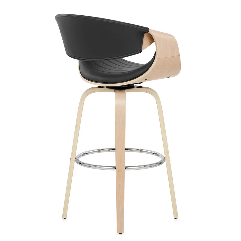 Tabouret de Bar Faux Cuir - Jefferson Noir