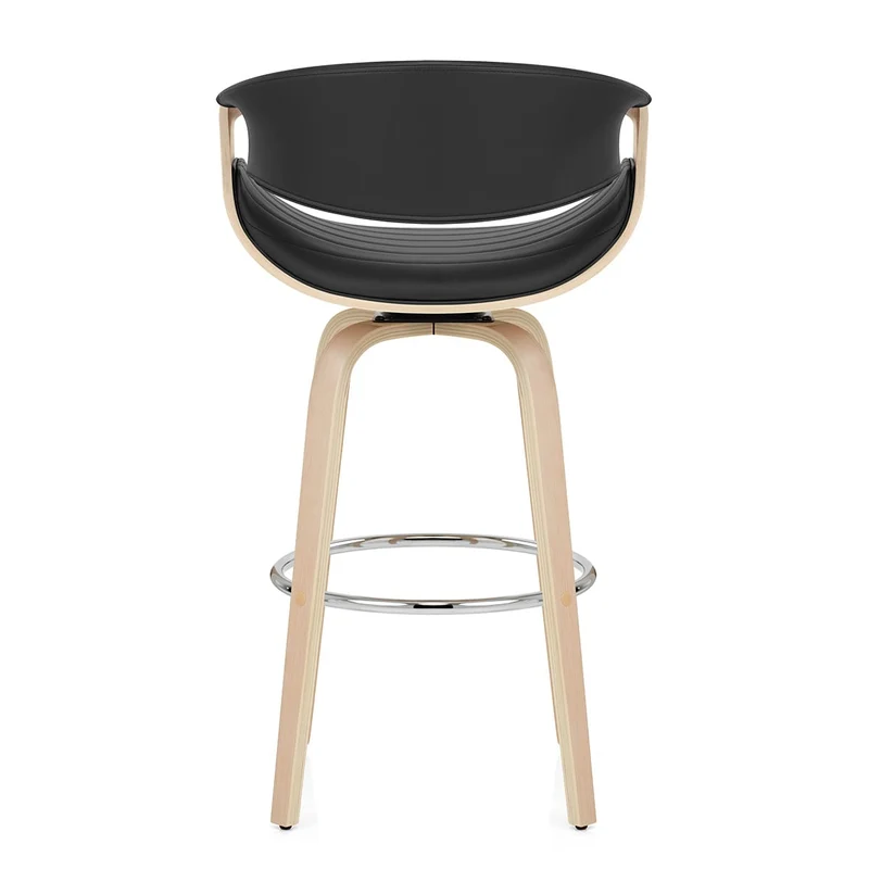 Tabouret de Bar Faux Cuir - Jefferson Noir
