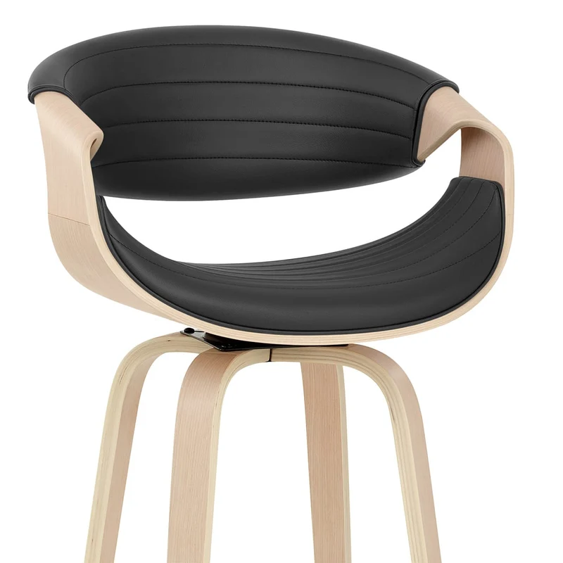 Tabouret de Bar Faux Cuir - Jefferson Noir