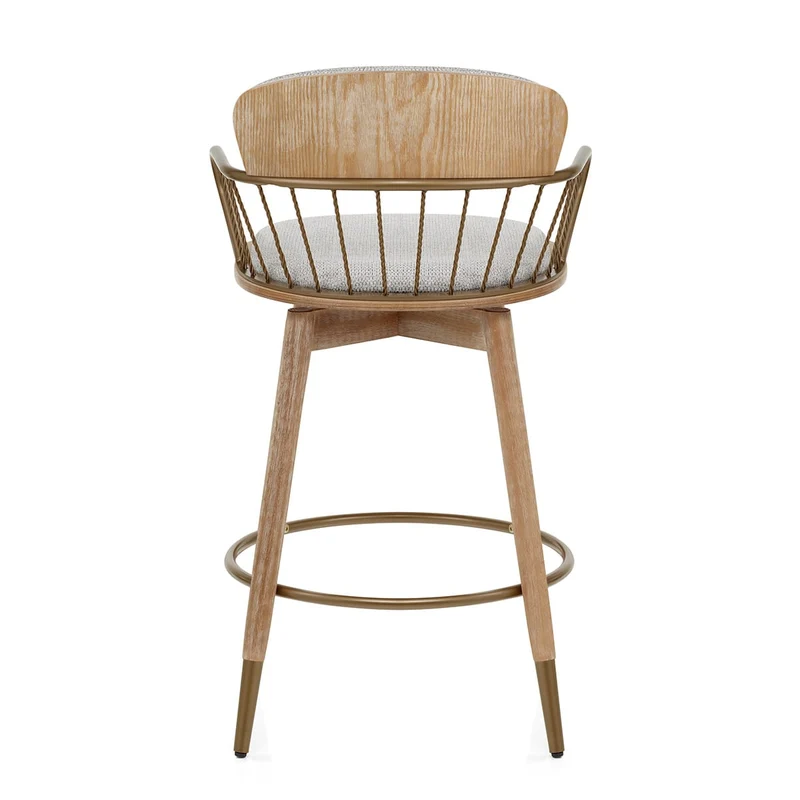 Tabouret Tissu Bois - Opera Gris