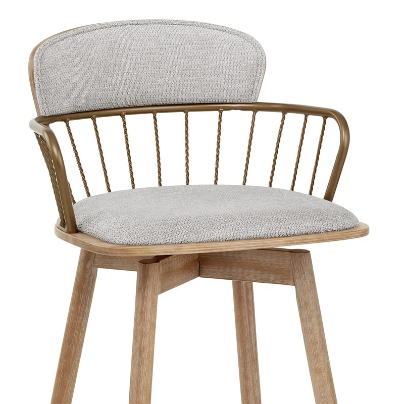 Tabouret Tissu Bois - Opera Gris