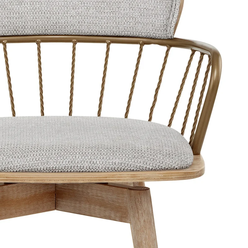Tabouret Tissu Bois - Opera Gris