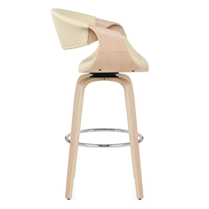 Tabouret de Bar Faux Cuir - Jefferson Crème
