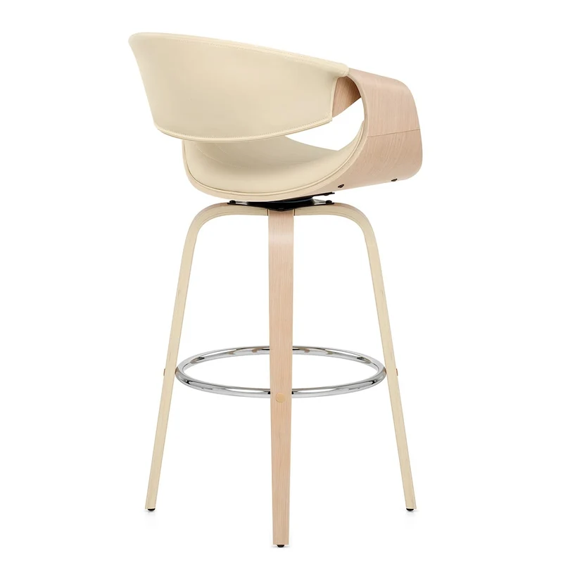 Tabouret de Bar Faux Cuir - Jefferson Crème