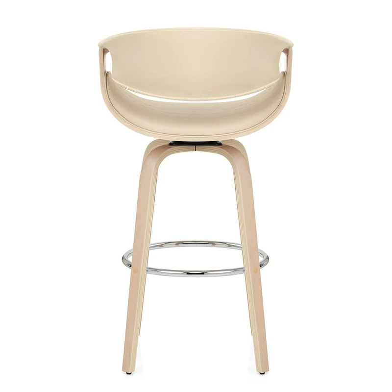 Tabouret de Bar Faux Cuir - Jefferson Crème