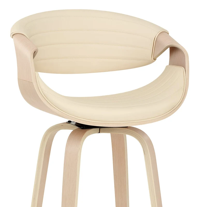 Tabouret de Bar Faux Cuir - Jefferson Crème