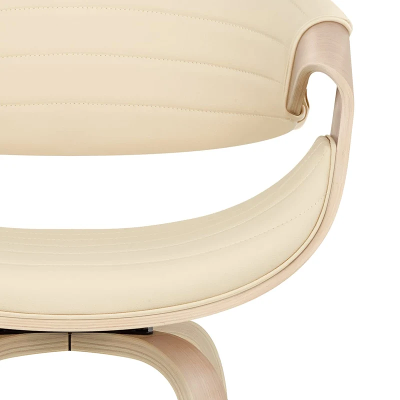 Tabouret de Bar Faux Cuir - Jefferson Crème
