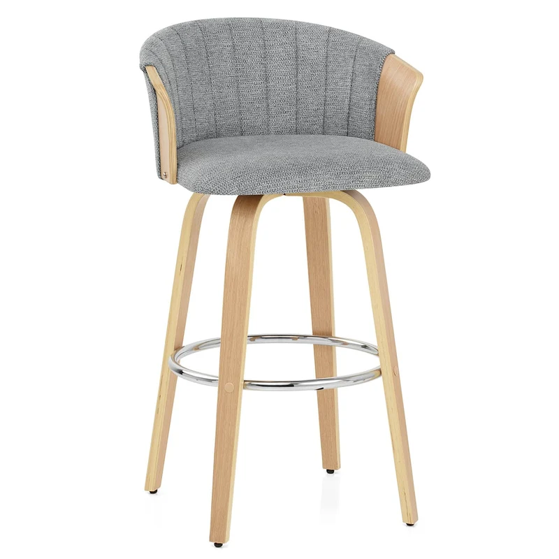 Tabouret de bar Tissu - Coral Gris Foncé