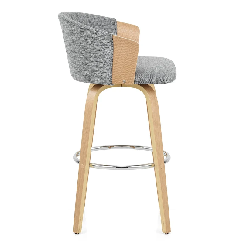 Tabouret de bar Tissu - Coral Gris Foncé