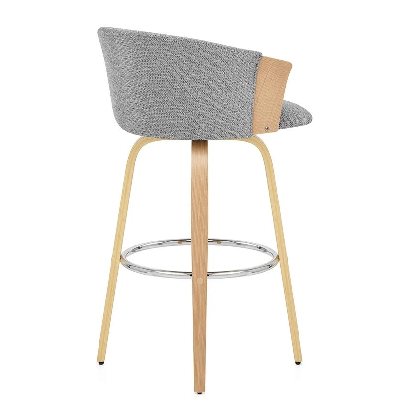 Tabouret de bar Tissu - Coral Gris Foncé