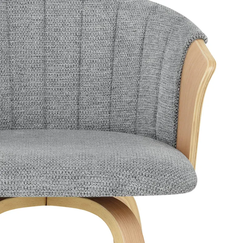 Tabouret de bar Tissu - Coral Gris Foncé